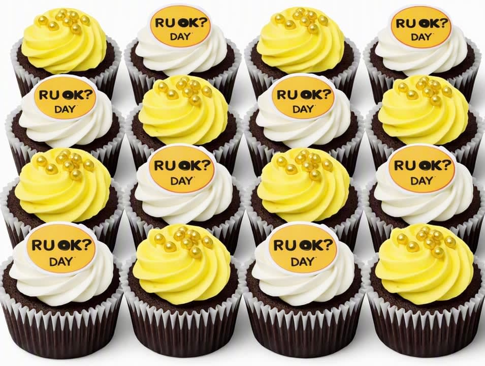 Box of 12 R U OK? Day Cupcakes