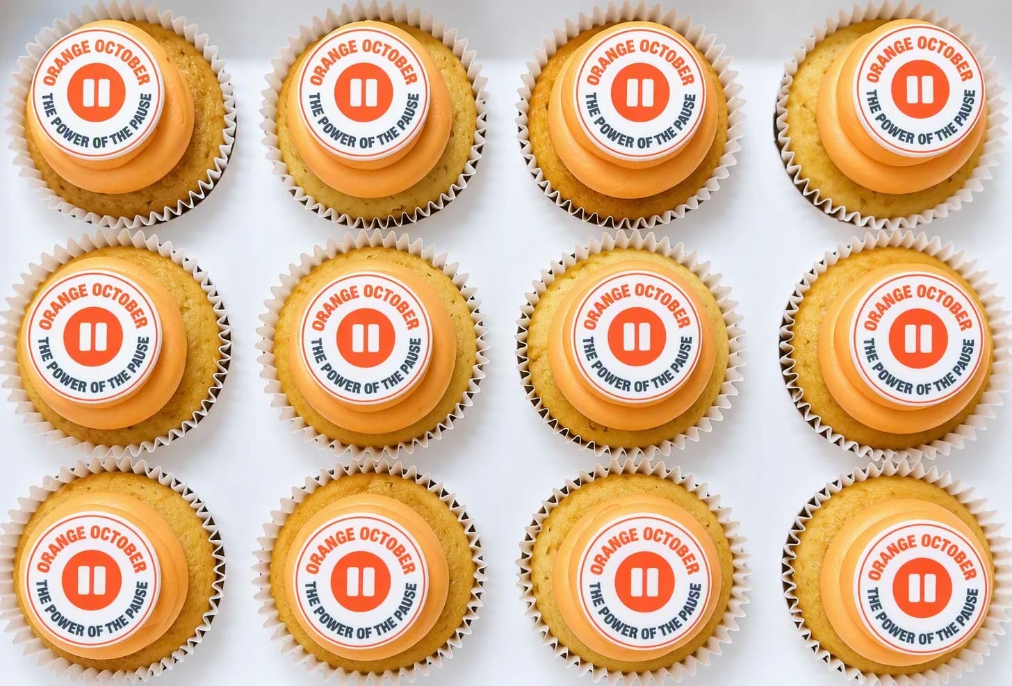 Box of 12 Orange October Day Cupcakes 