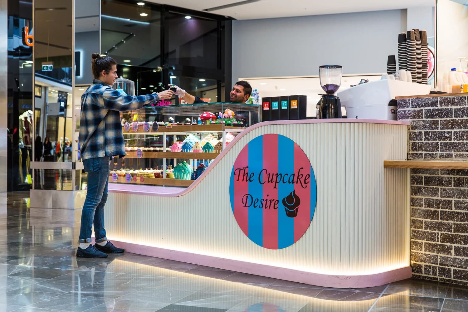 Inside The Cupcake Desire shop counter