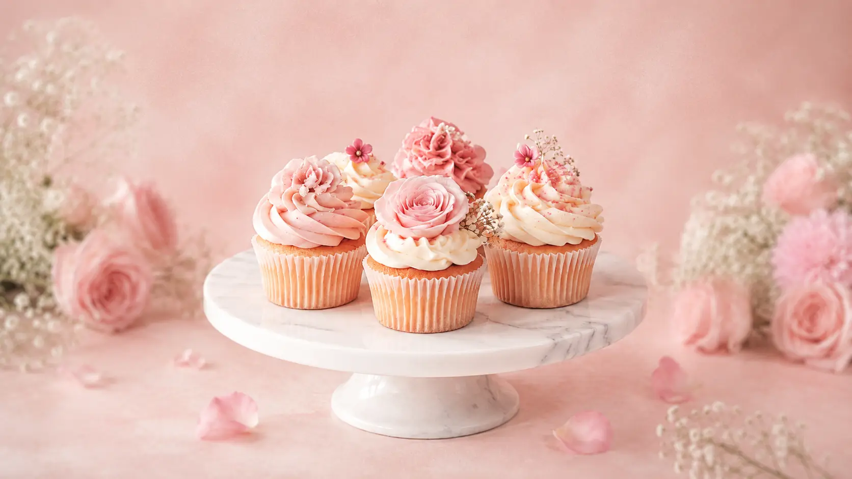 Corporate event with branded cupcakes