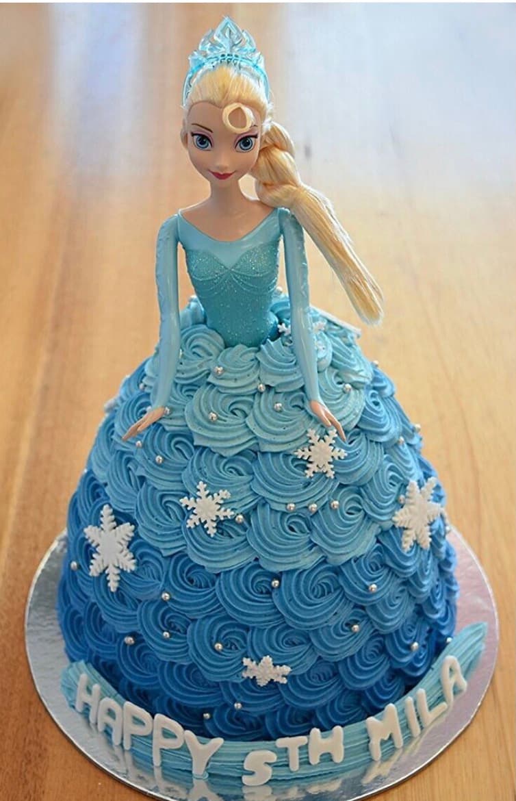 Elsa Blue Dress Cake
