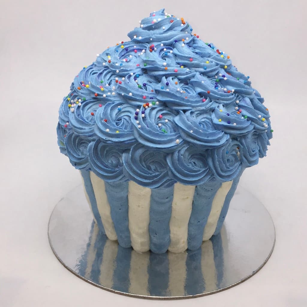 Giant Cupcake — Blue (Chocolate Vanilla Blue)