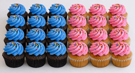 Pink & Blue Mini Box of 12