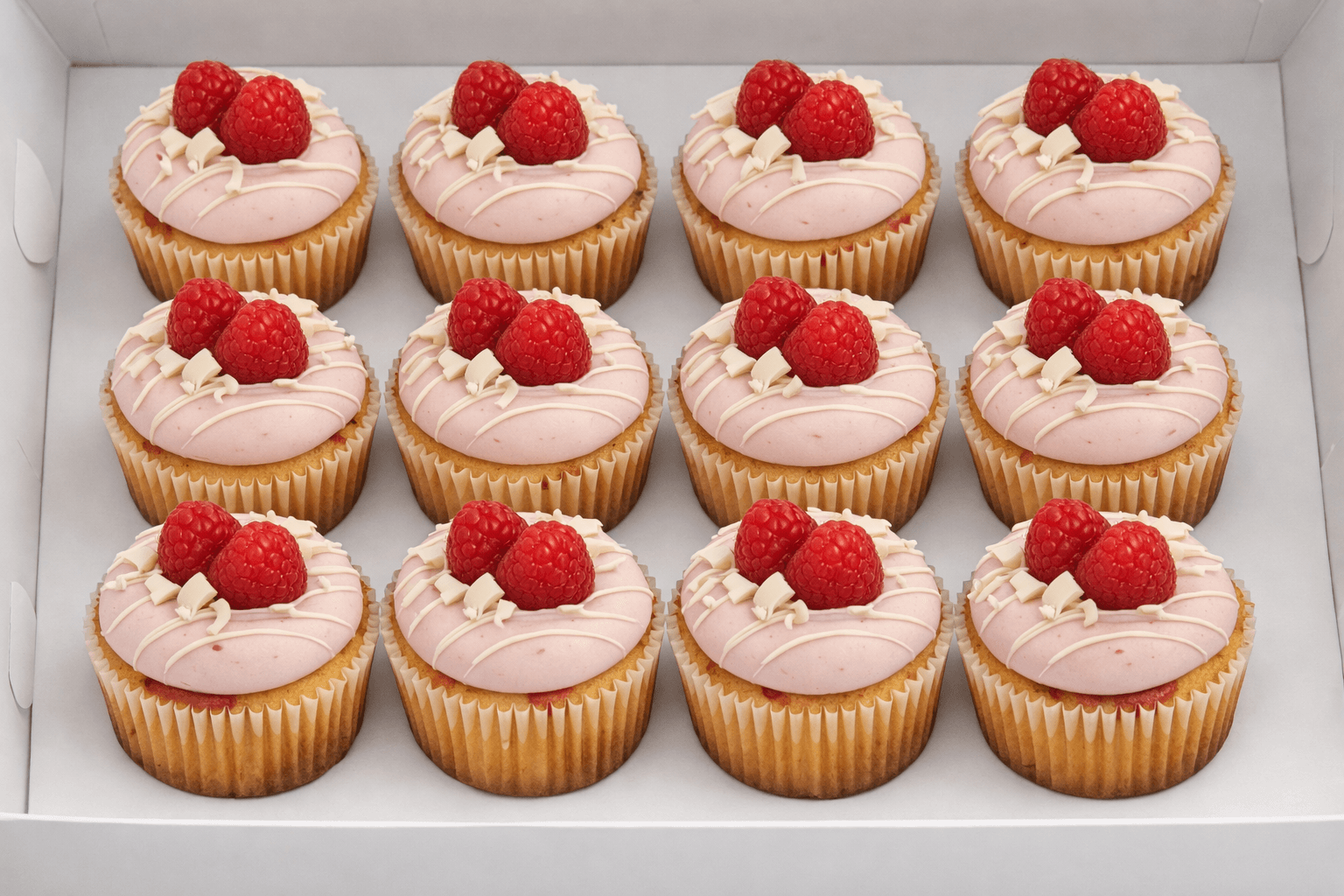 White Chocolate Raspberry Box of 12