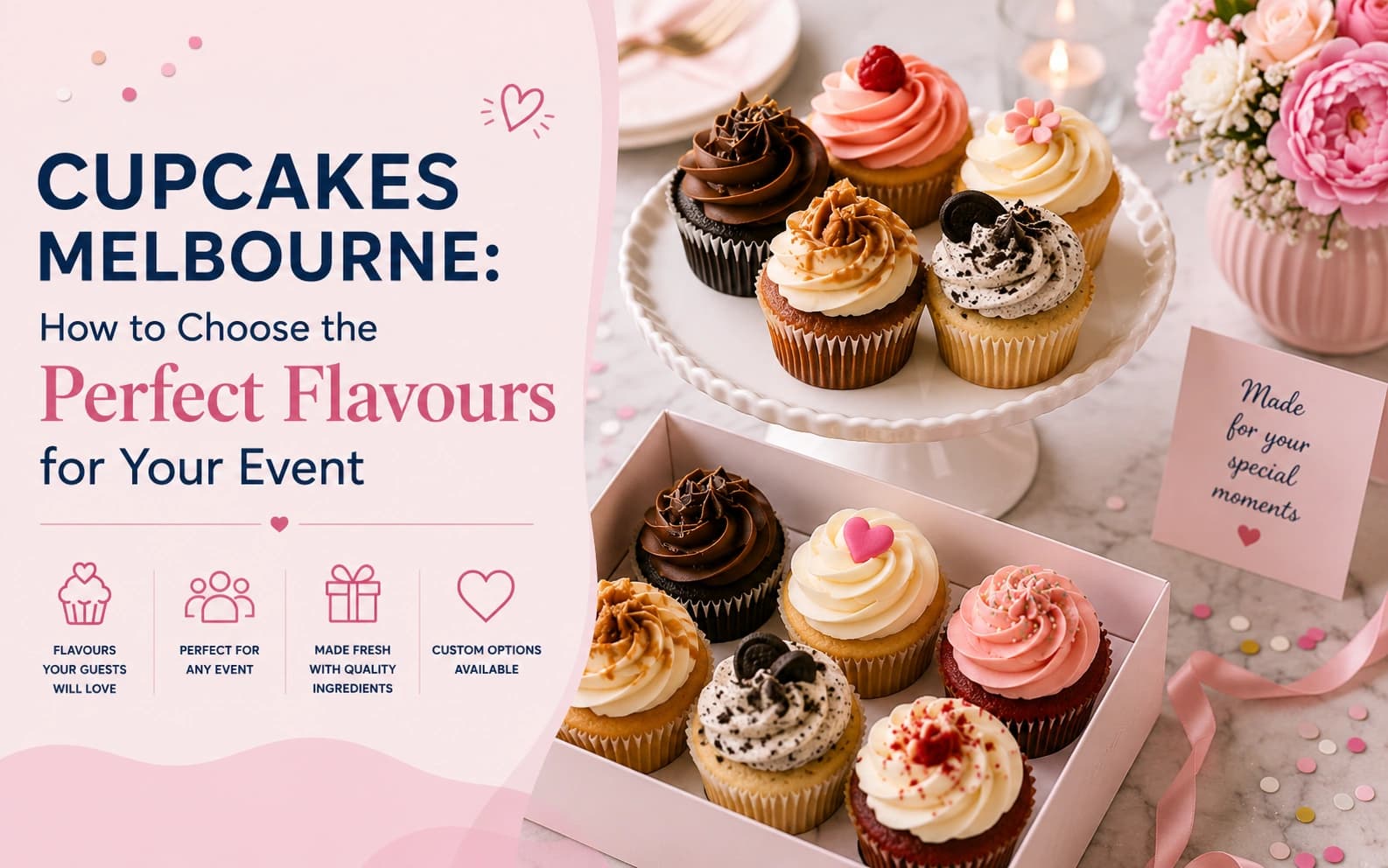 Cupcakes Melbourne — how to choose the perfect flavours for your event
