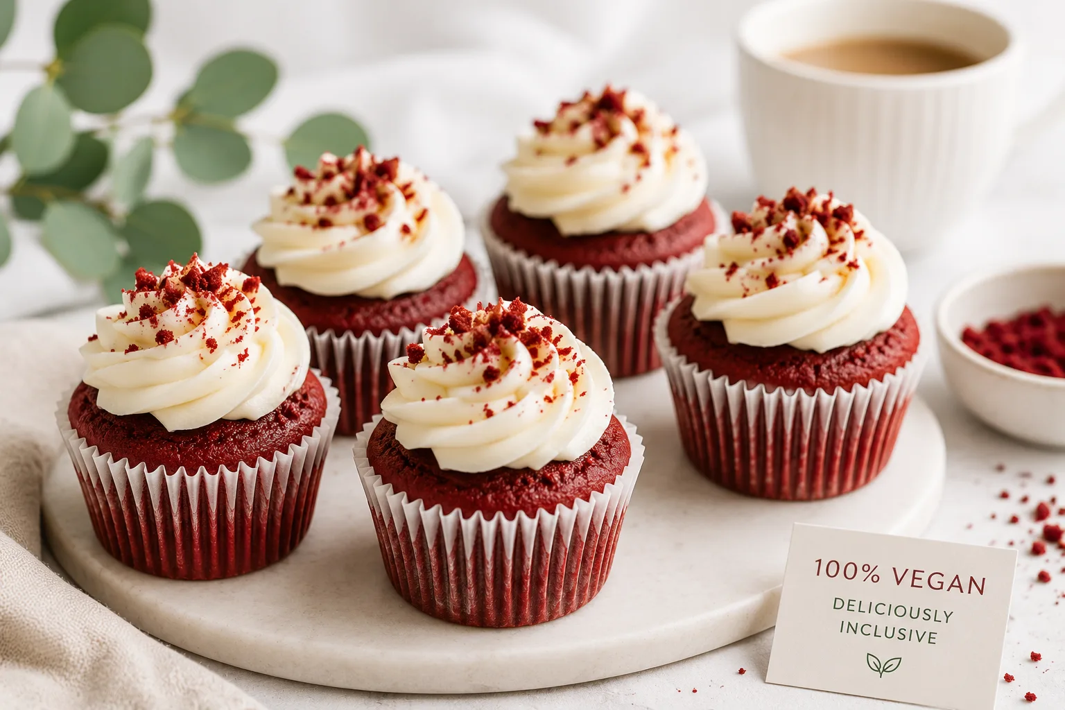 Vegan Red Velvet — corporate vegan cupcakes Melbourne
