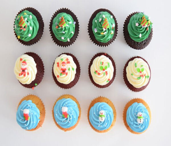 Box of 12 Christmas Cupcakes