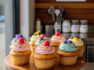 Gluten-free cupcake made with safe flours and baked in a contamination-free kitchen